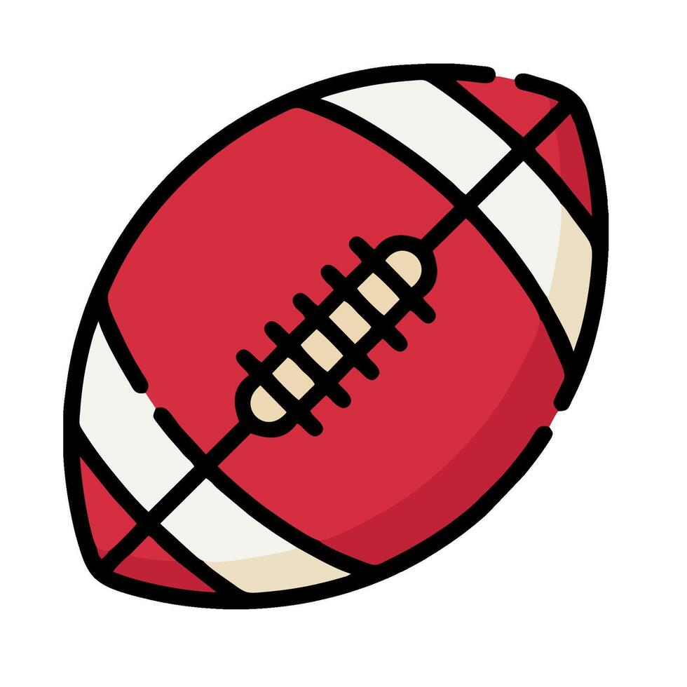 An american football ball is shown on a white background vector