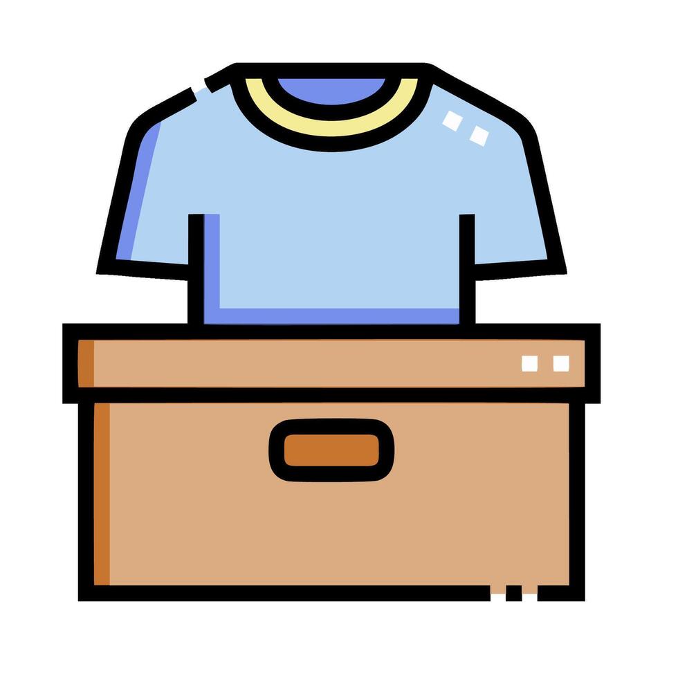 A shirt and a box with a shirt inside vector