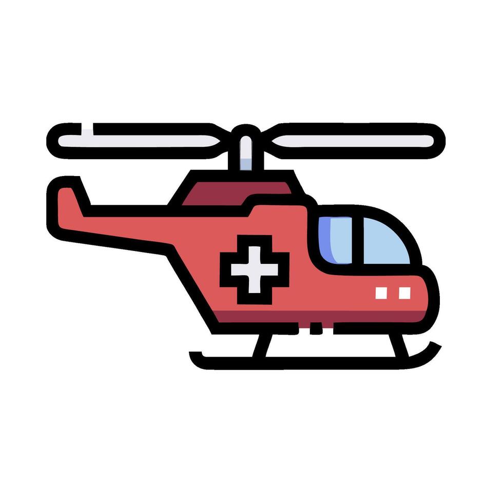 A helicopter icon on a white background vector