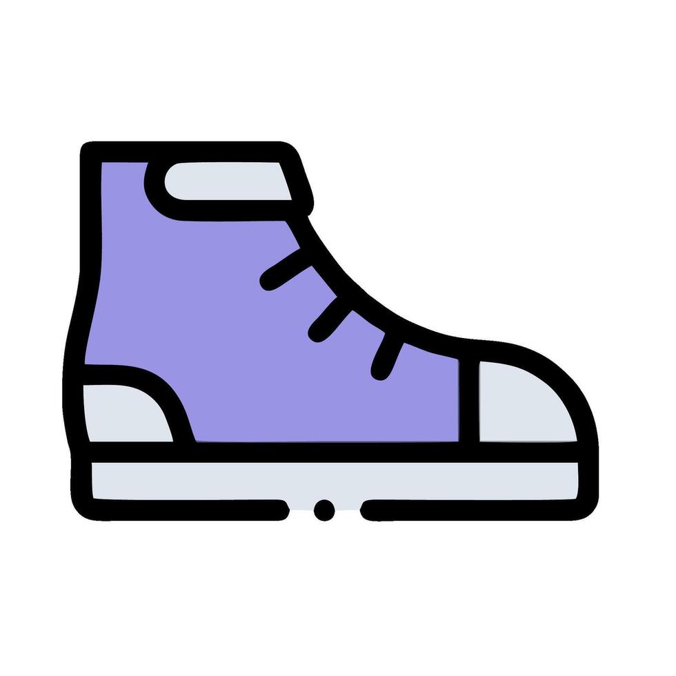 Shoe icon, purple, flat design vector