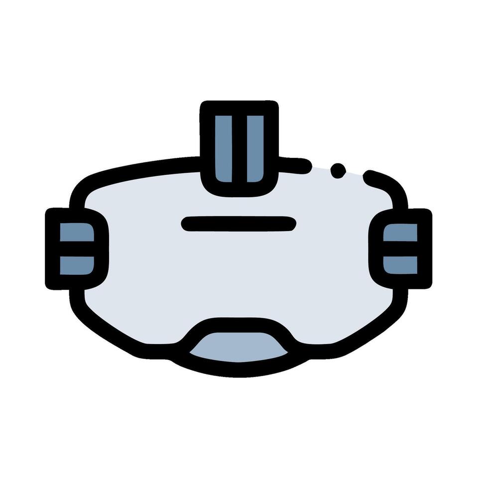 A helmet with a blue and white design vector