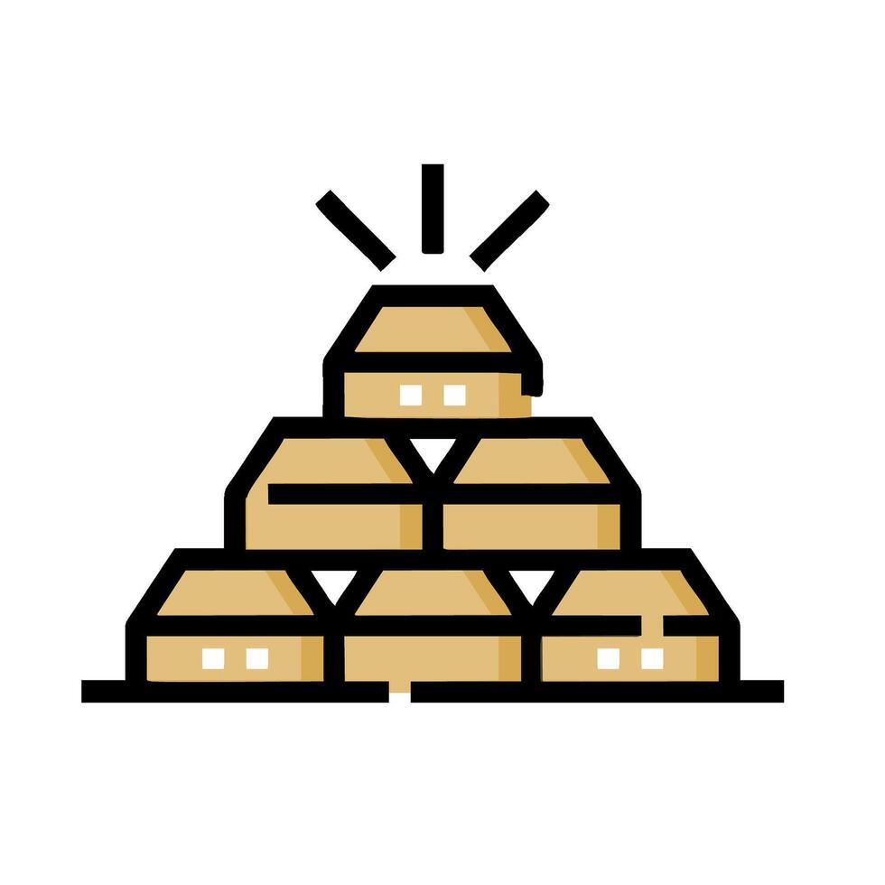A pile of gold coins on a white background vector