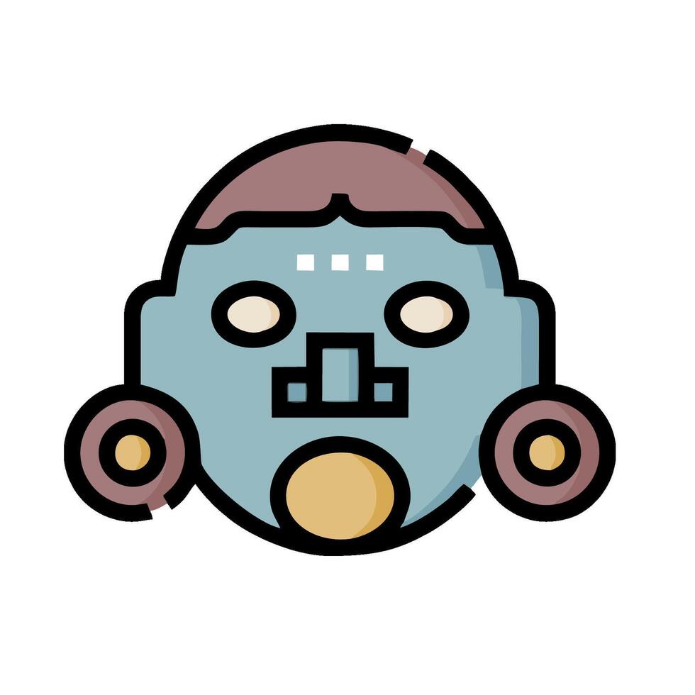 A cartoon character with a mask on vector