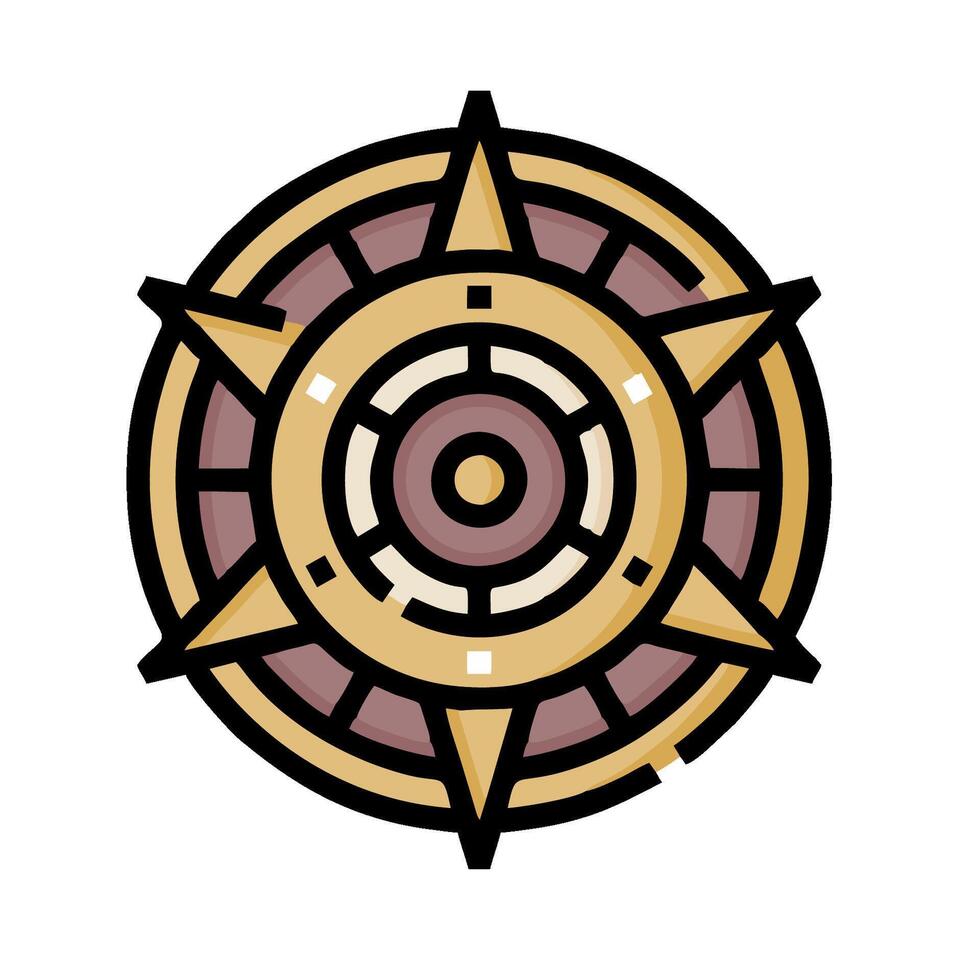 A compass icon in a flat style vector