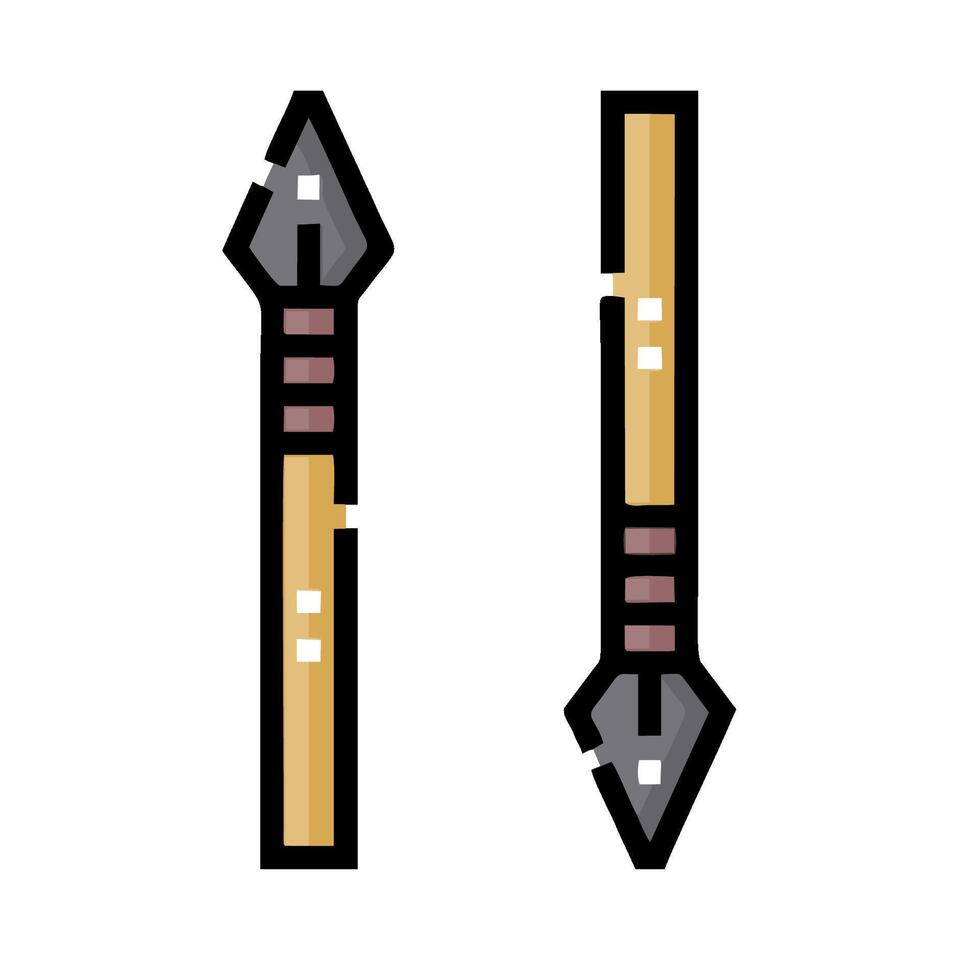 Two arrows with different colors on them vector