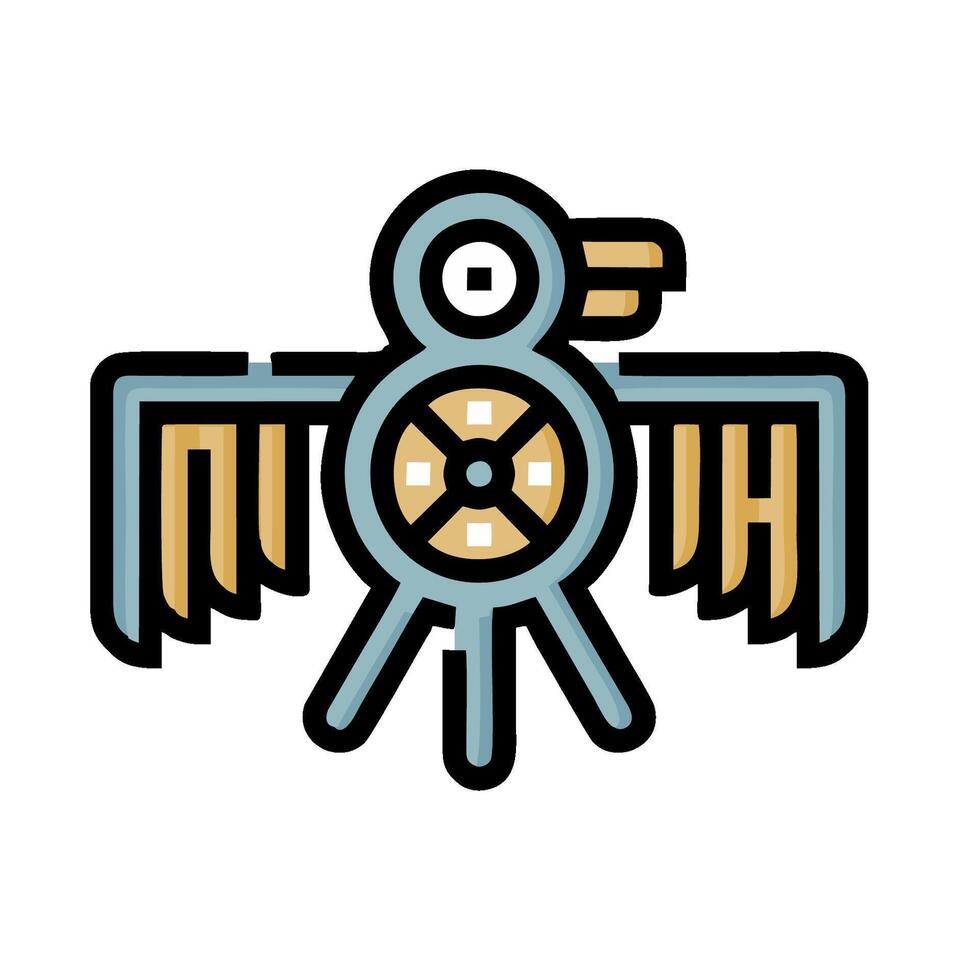 A bird with a wheel on its head vector