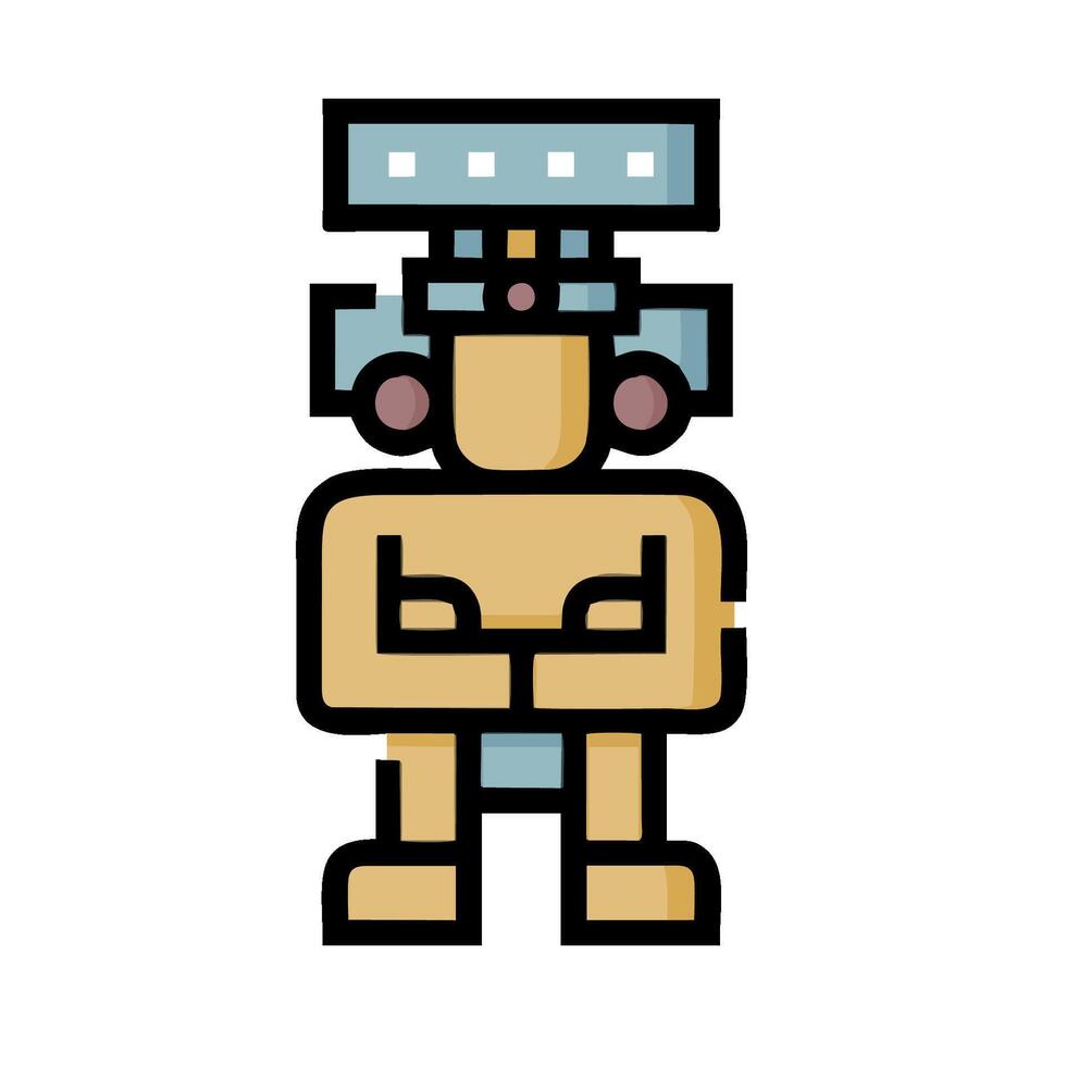 A cartoon character with a head on top of his shoulders vector