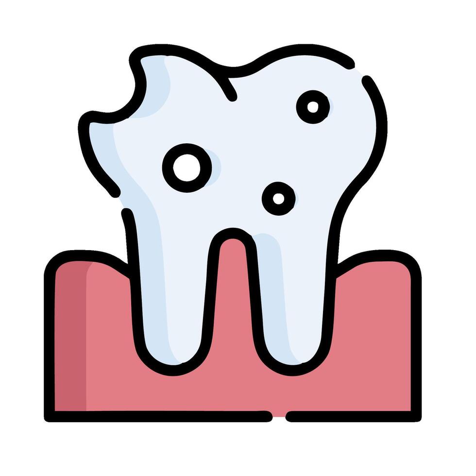 Tooth icon with a tooth in the middle vector