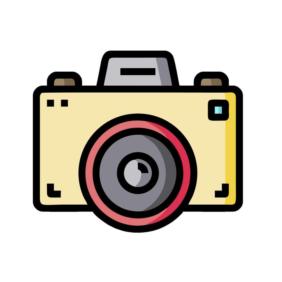 A camera icon on a white background vector
