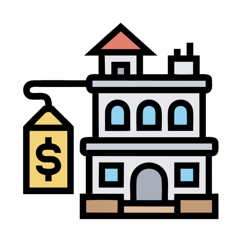 A house with a dollar sign on it vector