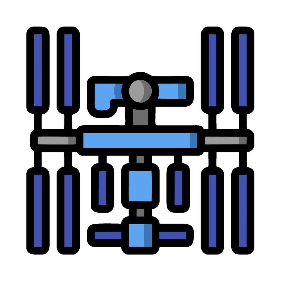 Space station icon illustration vector