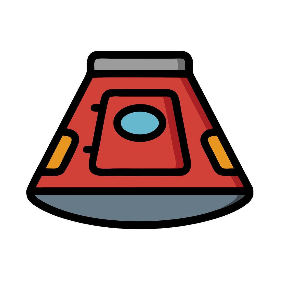 Space capsule icon illustration design vector