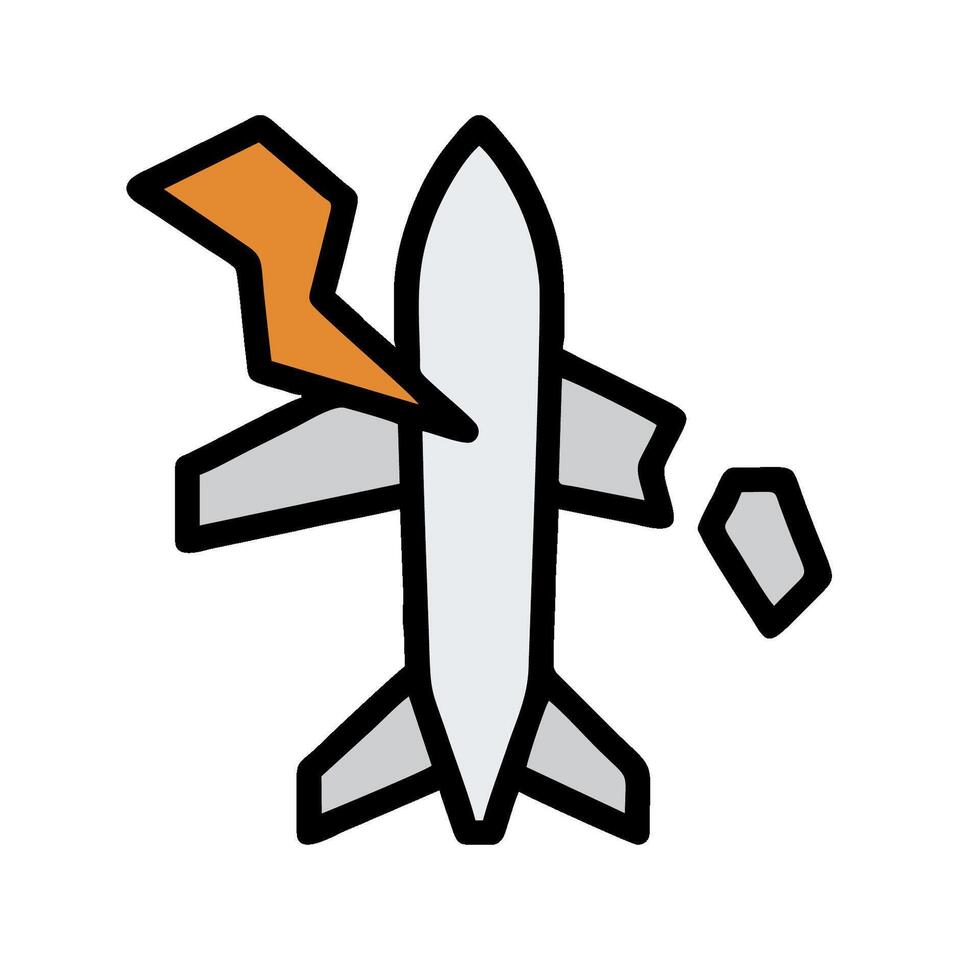An airplane with a lightning bolt on it vector