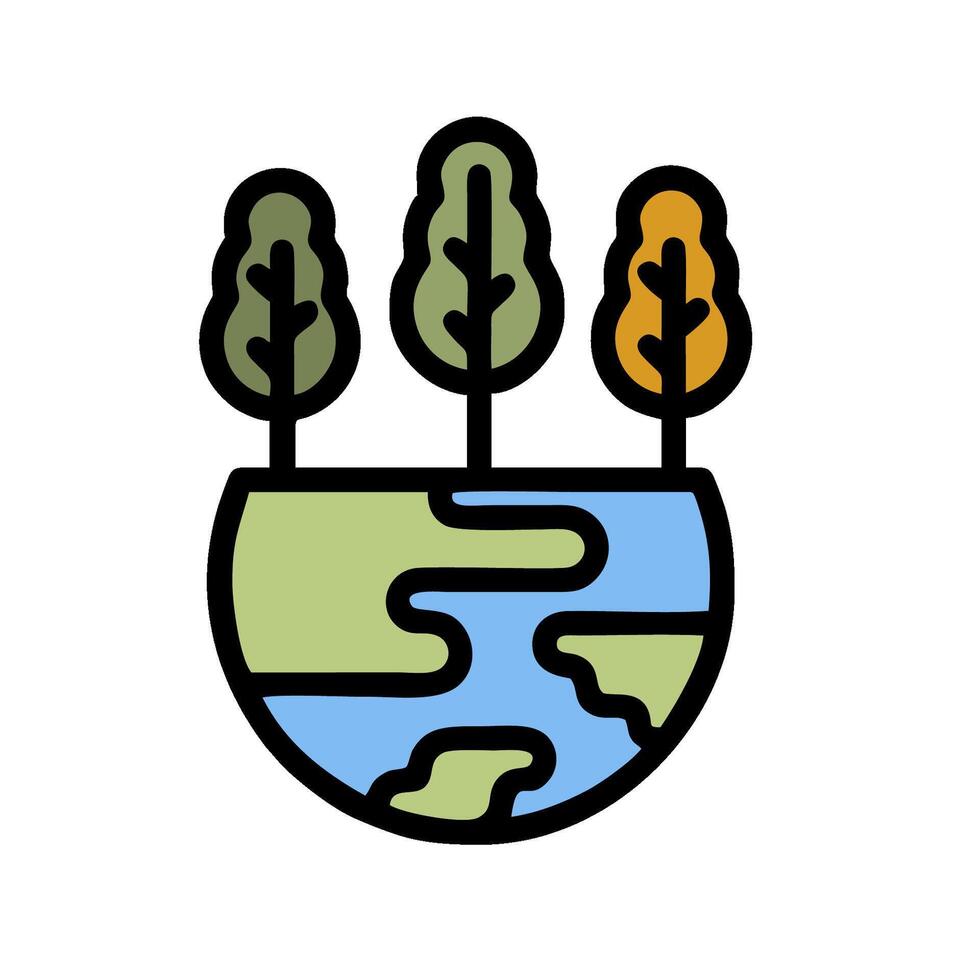 Earth day icon illustration vector