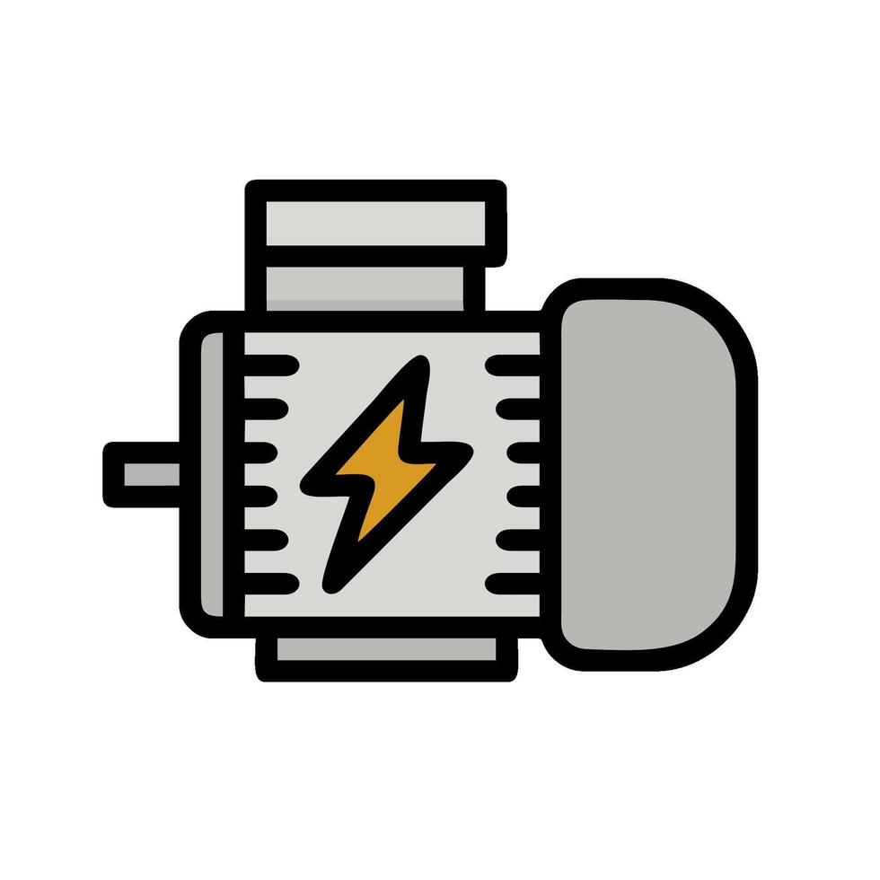 A motor with a lightning bolt on it vector