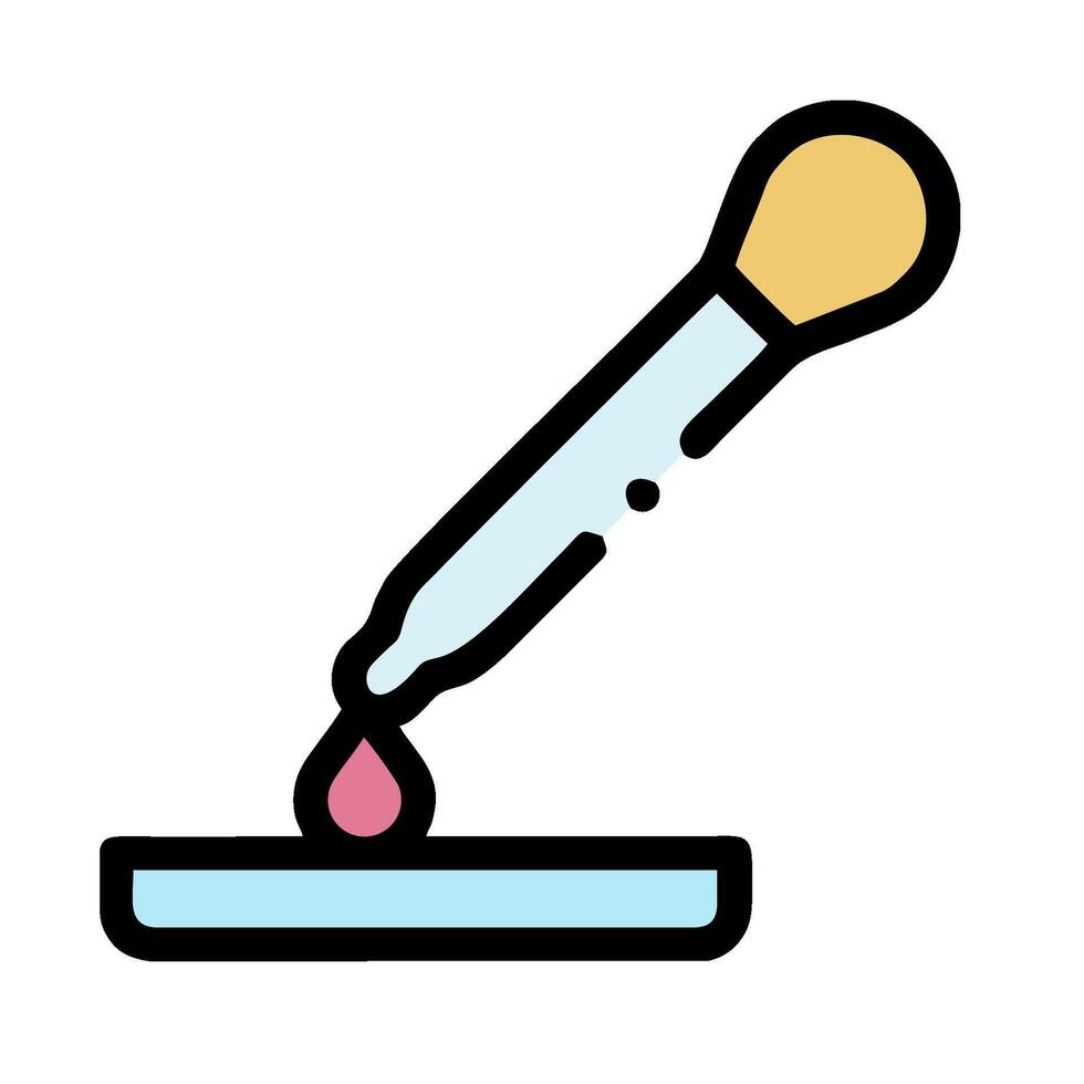 A test tube with a pipette on top vector