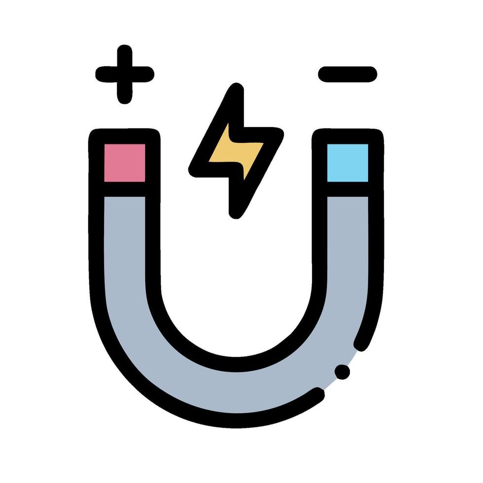 A magnet with a lightning bolt on it vector