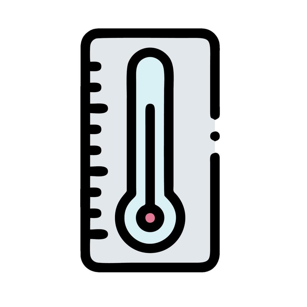 Thermometer icon illustration on white background vector
