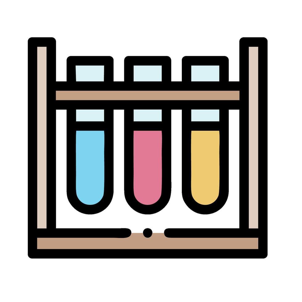 A test tube with three different colors vector
