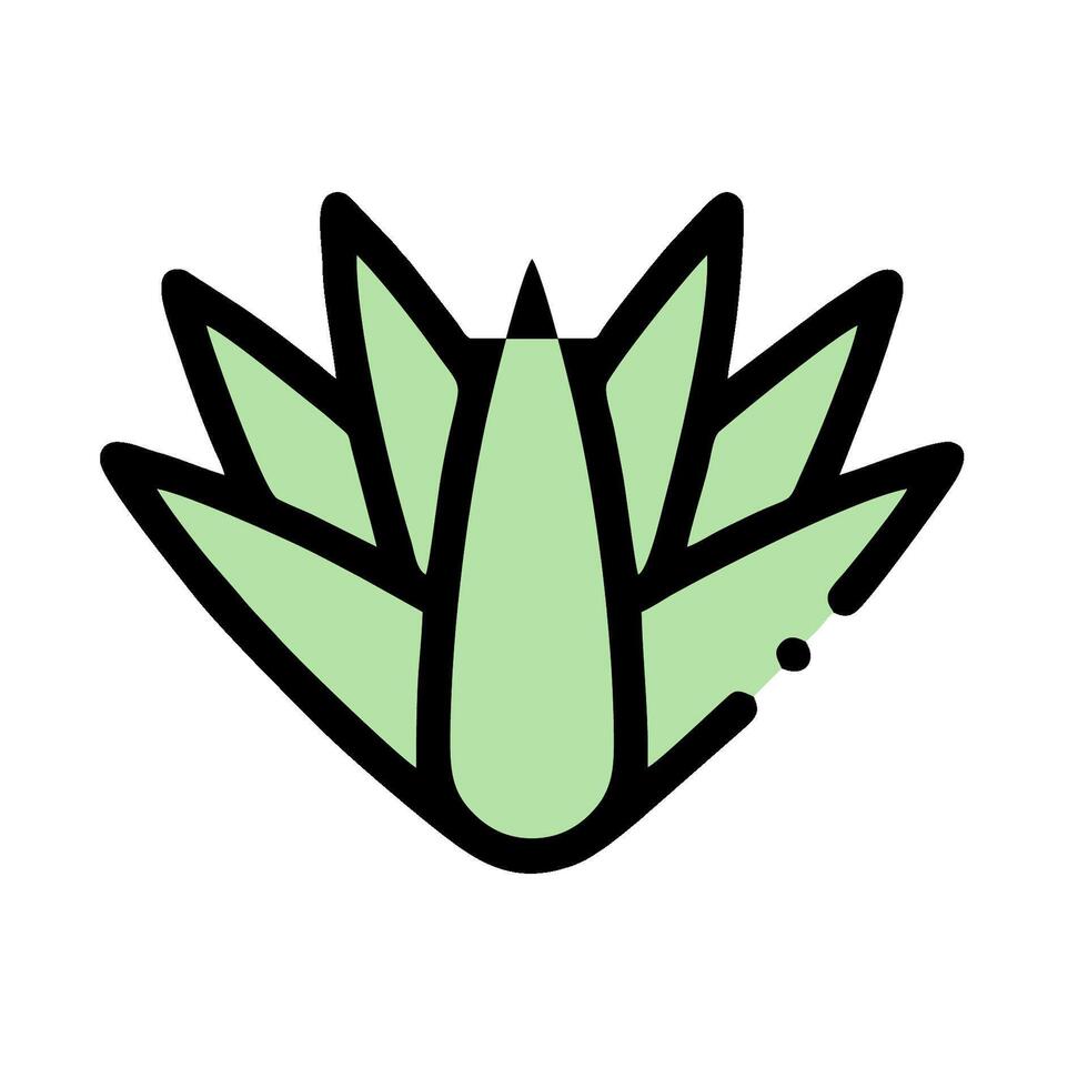 A green plant icon on a white background vector