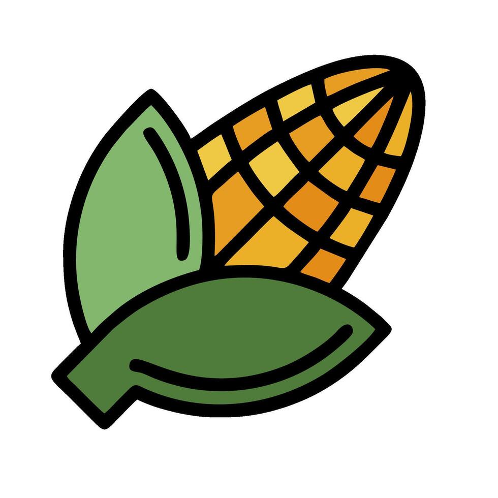 Corn icon illustration on white background vector