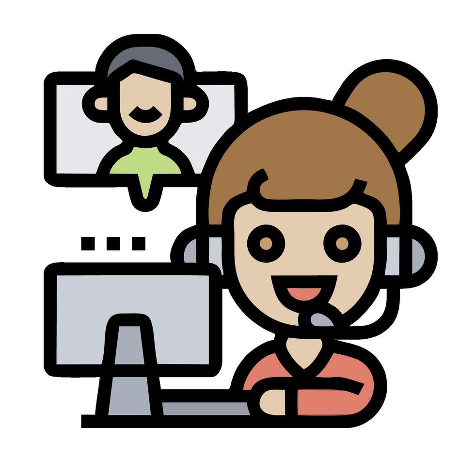 Call center customer service illustration vector