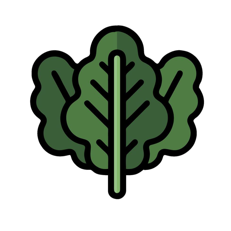 A green leaf icon on a white background vector