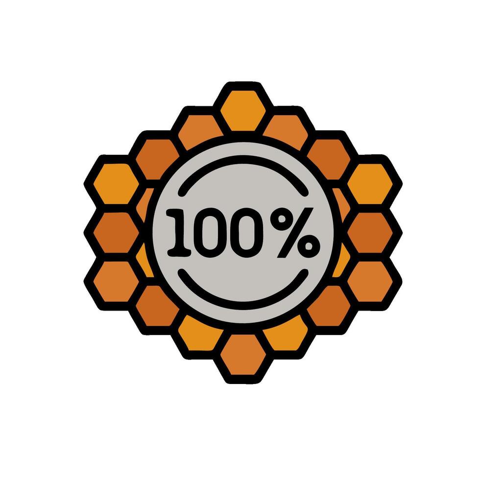 100 badge icon illustration vector