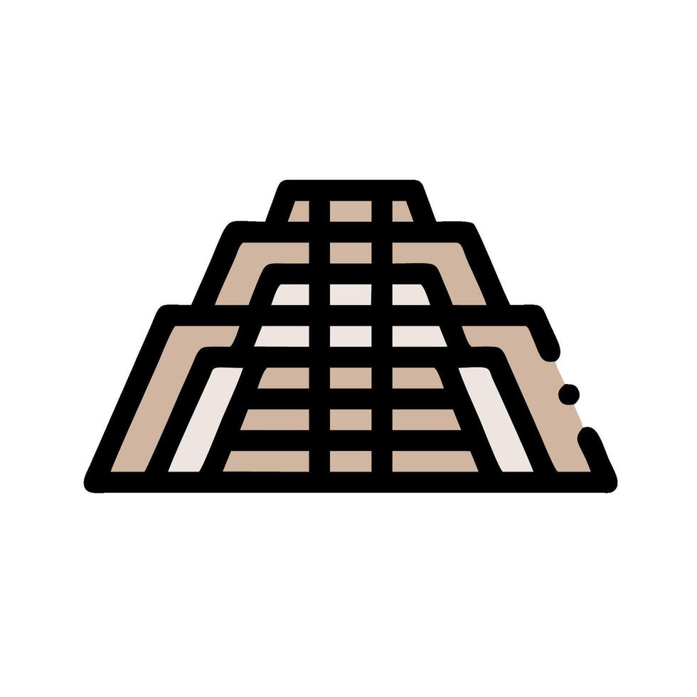 Mayan pyramid icon illustration vector