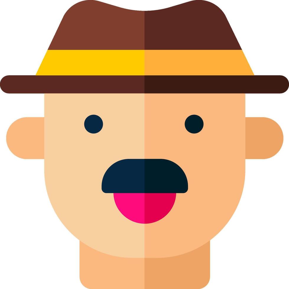 A man with a mustache and hat vector