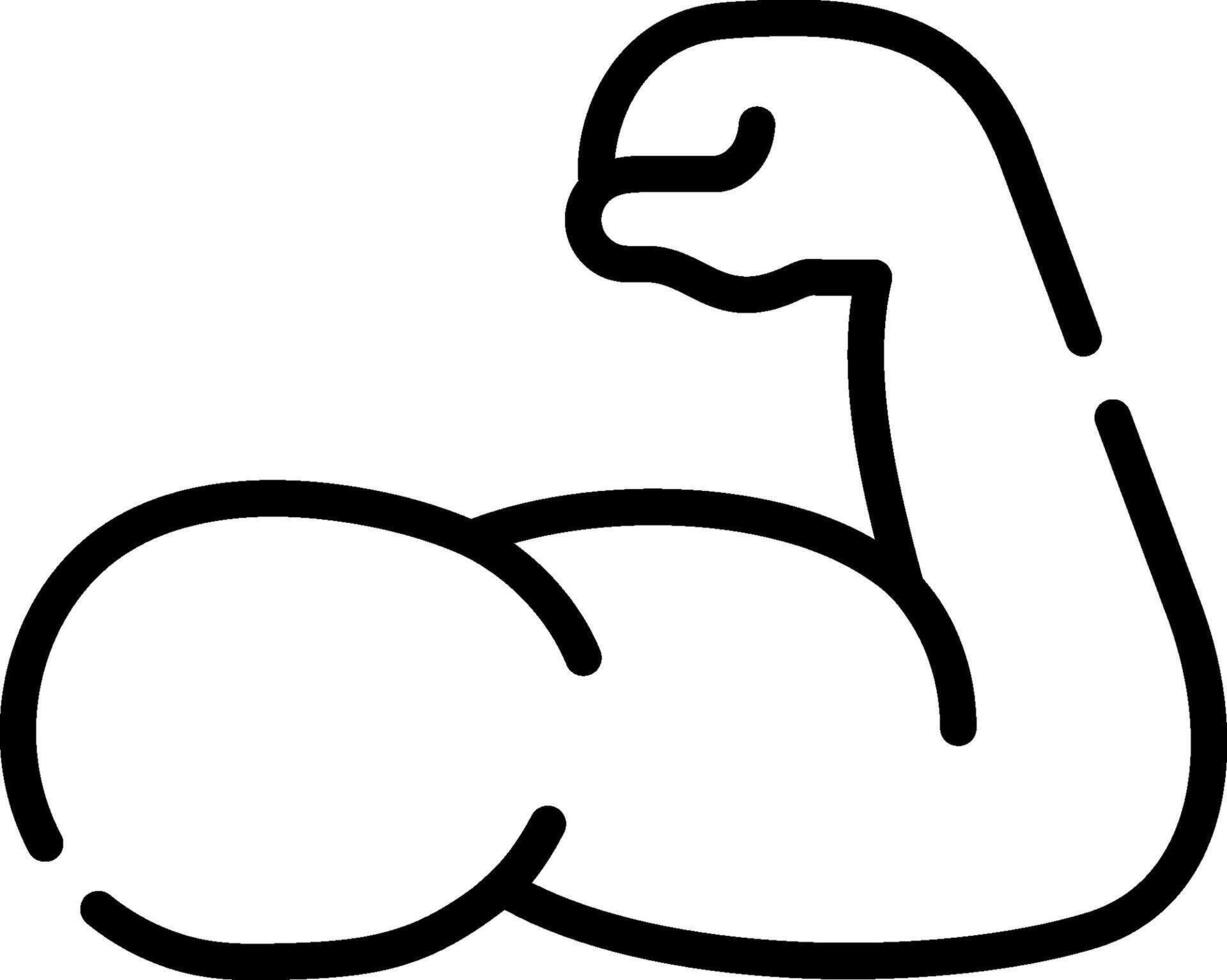 A black and white drawing of a muscle vector