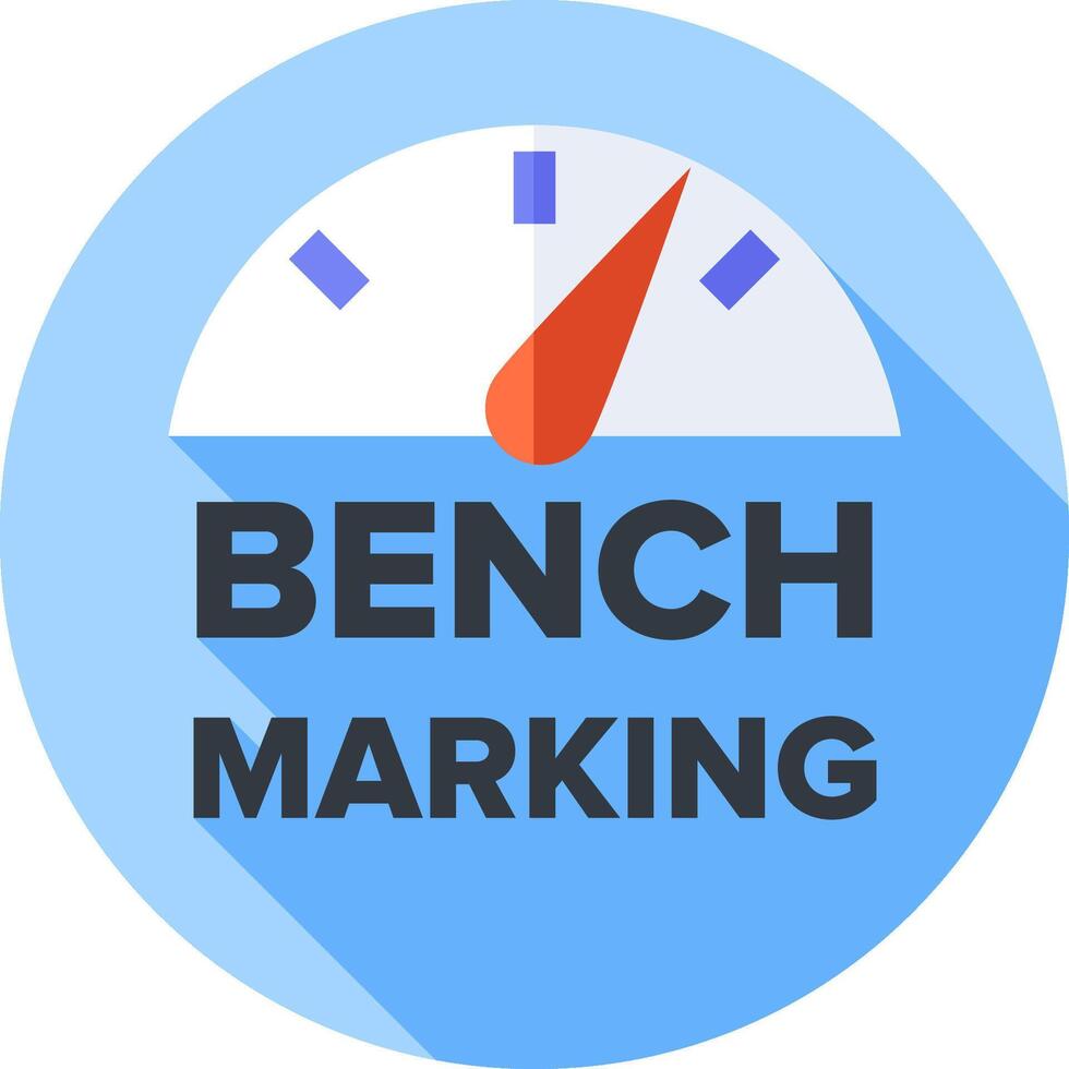 Benchmarking - the process of measuring the performance of a website vector