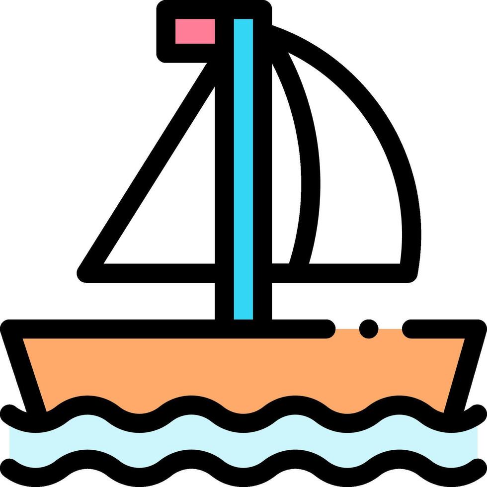 A sailboat floating in the ocean vector