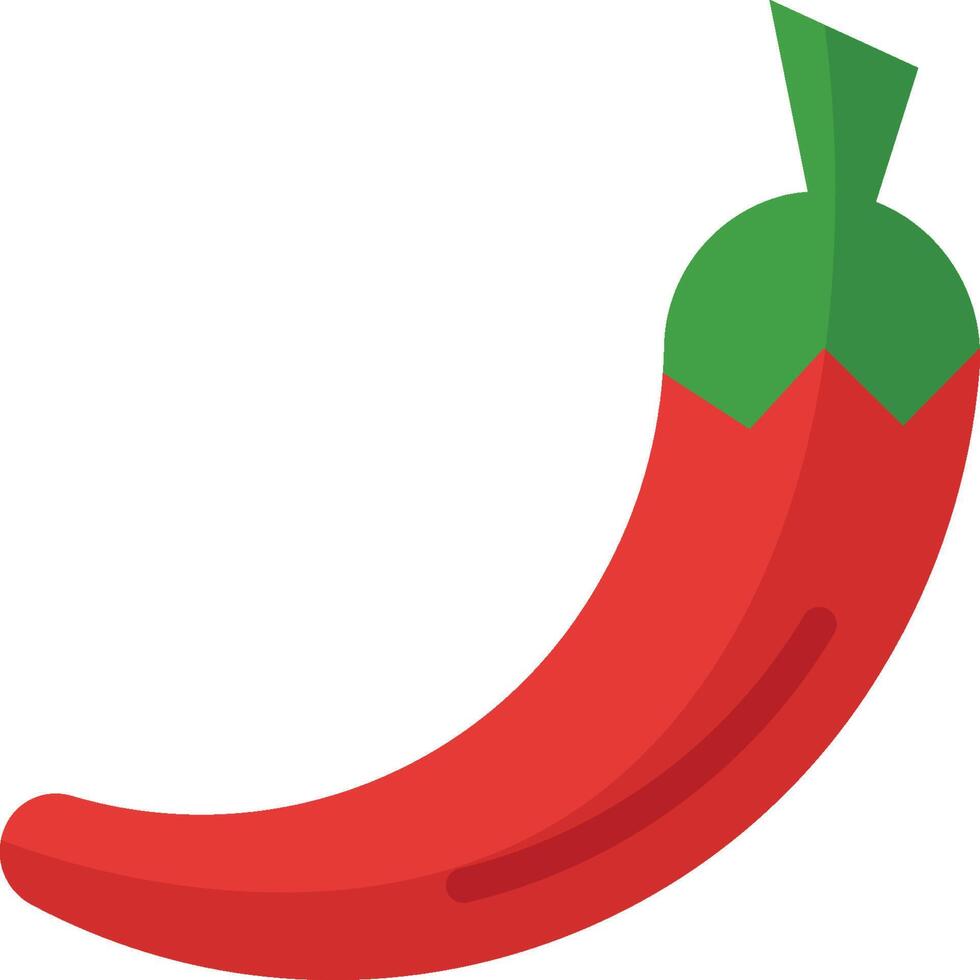 A red chili pepper on a white background vector