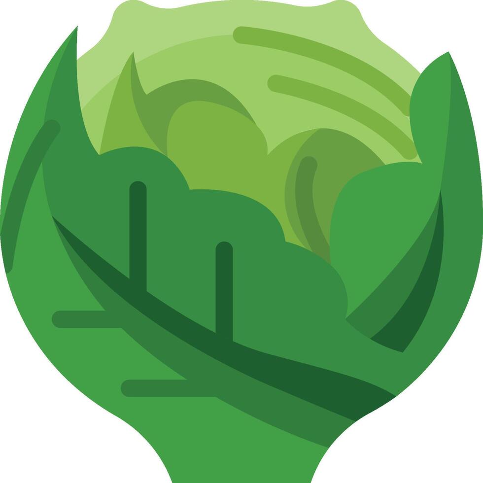 A green cabbage icon on a white background vector
