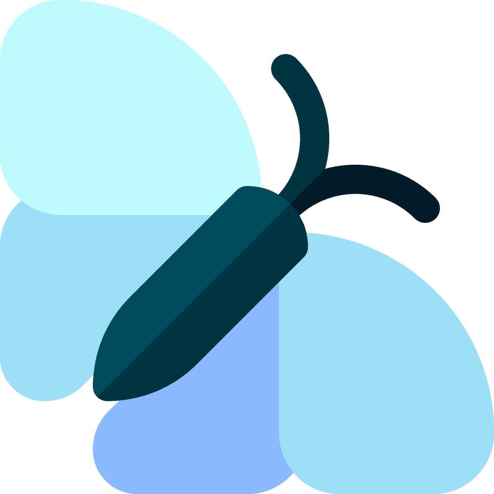 A blue butterfly with a black stem vector