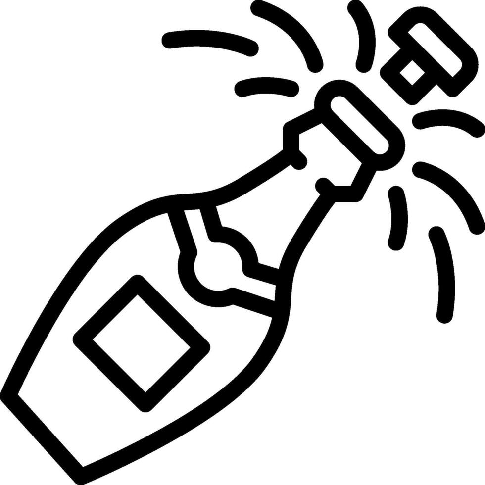 Champagne bottle icon vector