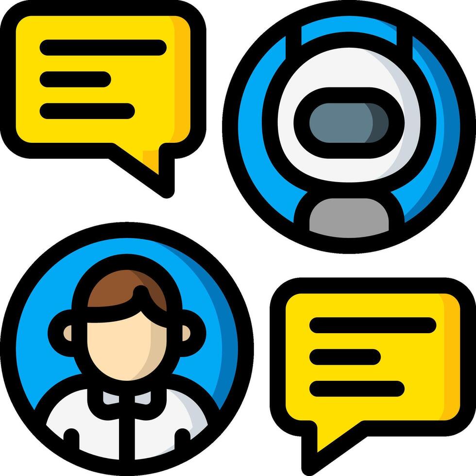 chatbot icono conjunto - chatbot chatbot chatbot chatbot chatbot chatbot chatbot vector