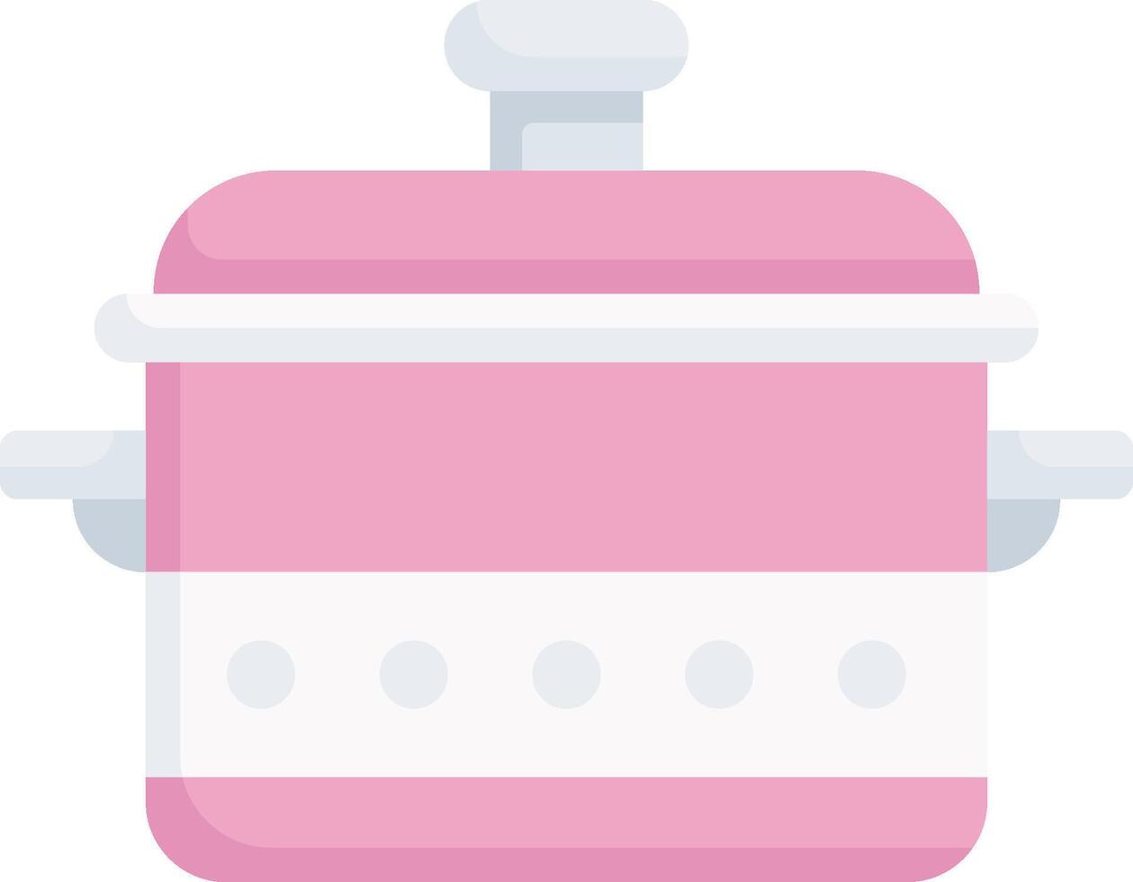 A pink pot with a lid on it vector