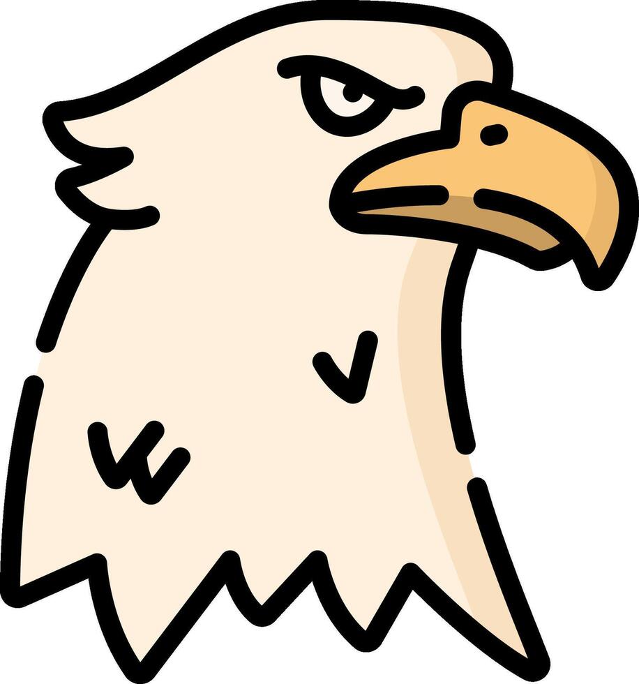 An eagle head with a black beak and yellow beak vector