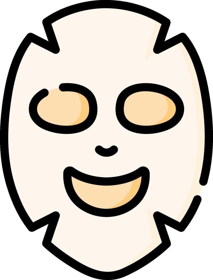 A smiling face with a mask on it vector