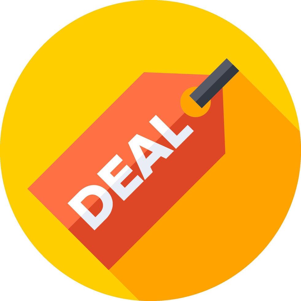 Deal icon with long shadow vector