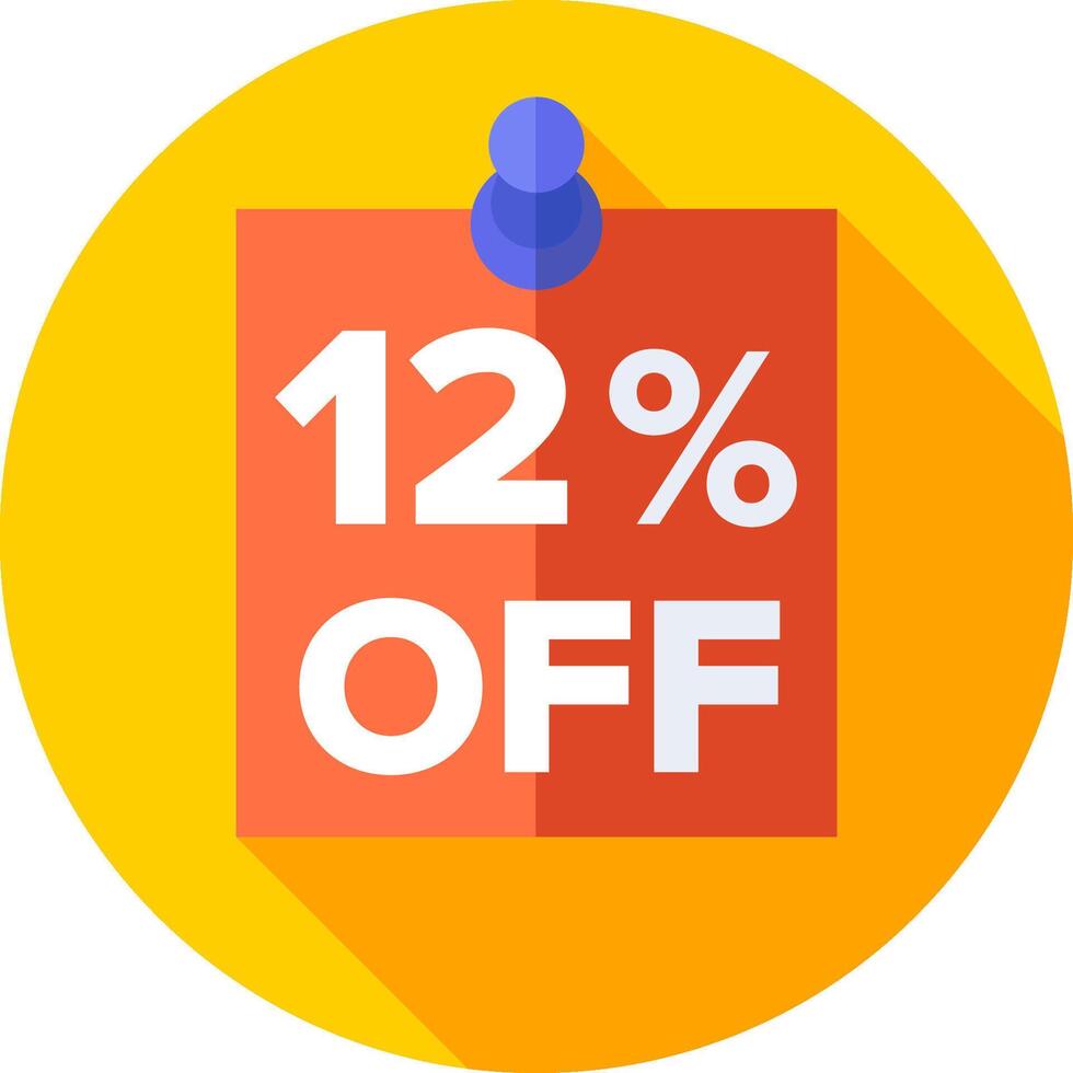 12 off coupon icon vector