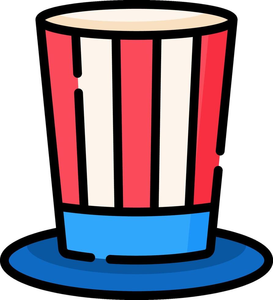 A cartoon hat with stripes on it vector