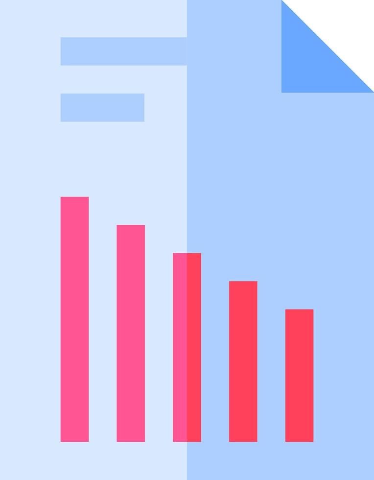 A bar chart with a red and blue bar vector