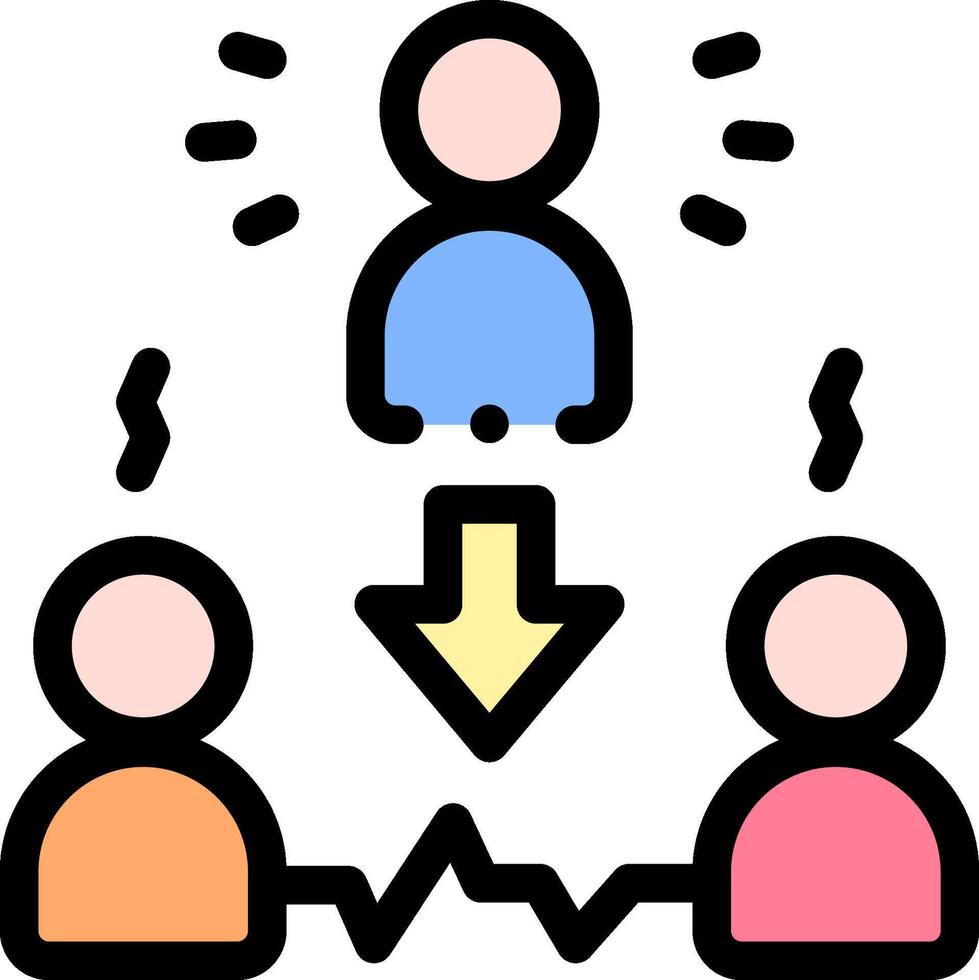 People are connected to each other in a circle vector