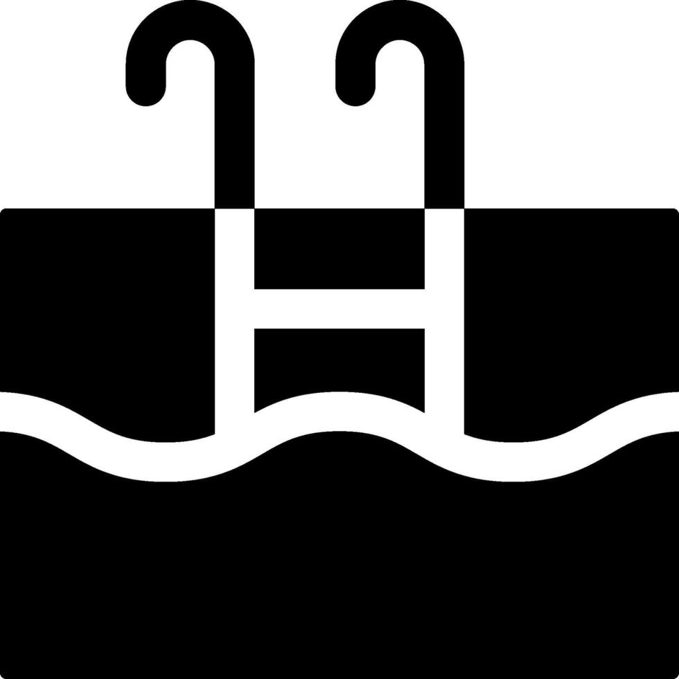 A black and white icon of a pair of umbrellas vector