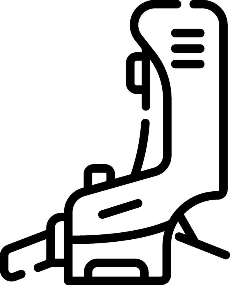 A black and white drawing of a chair vector