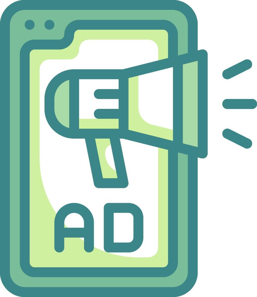 A phone with a megaphone on it vector