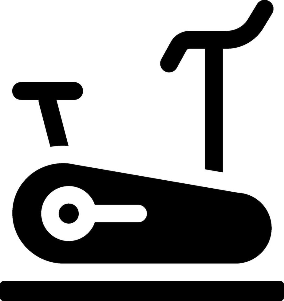 A black and white image of a stationary bike vector